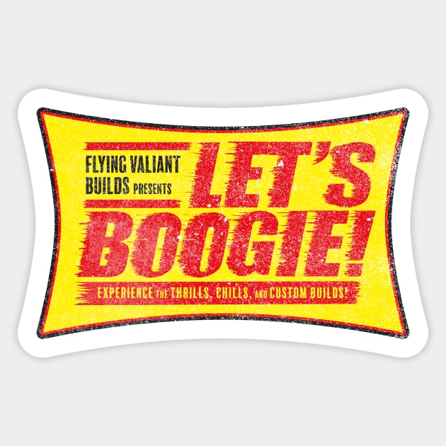 Let's Boogie - 50's Movie Style (Grunge - Yellow) Sticker by jepegdesign